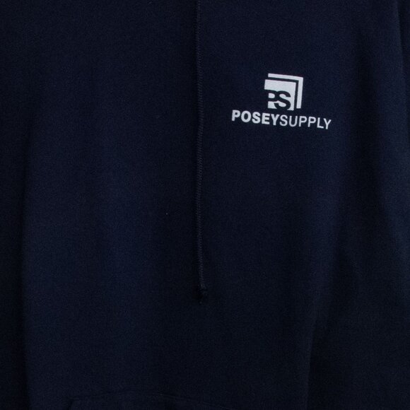 Posey Supply Jerzees Super Sweat Hoodie Size 2XL Navy Cotton/Polyester Blend - Picture 3 of 8